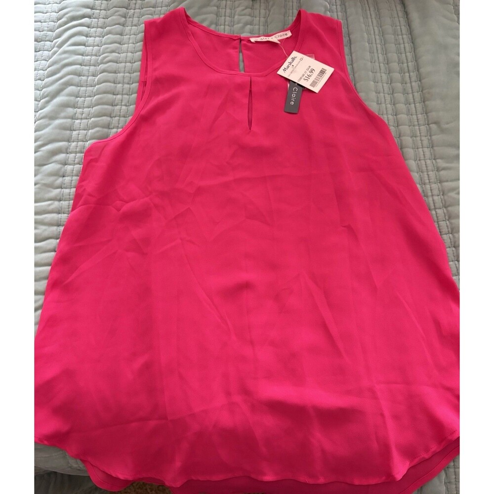 Women's Violet & Claire Fuschia Flowy Tank Top, Size Large, NWT
